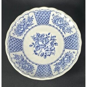 Myott Melody Blue White Floral Ironstone Saucer 5.5" England Vintage